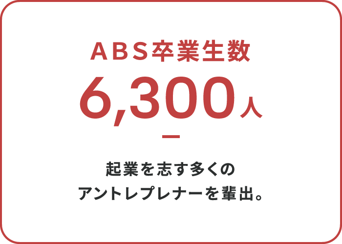 ＡＢＳ卒業生数6,300人
